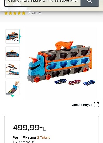 Hot Wheels sürat pistli tır 