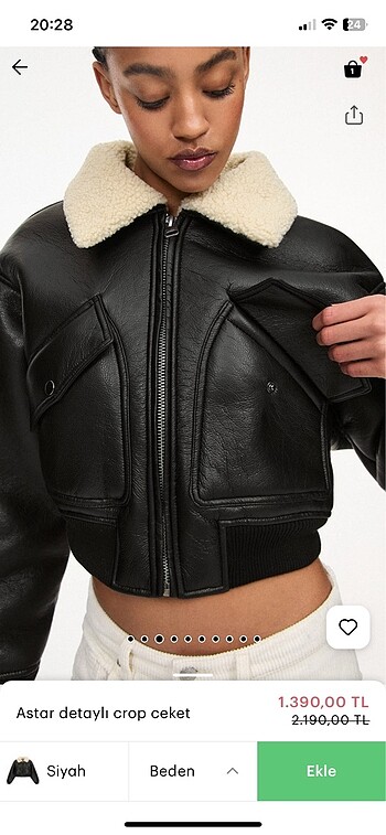 l Beden Crop ceket