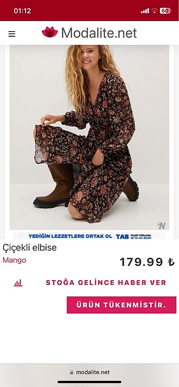 Mango uzun elbise