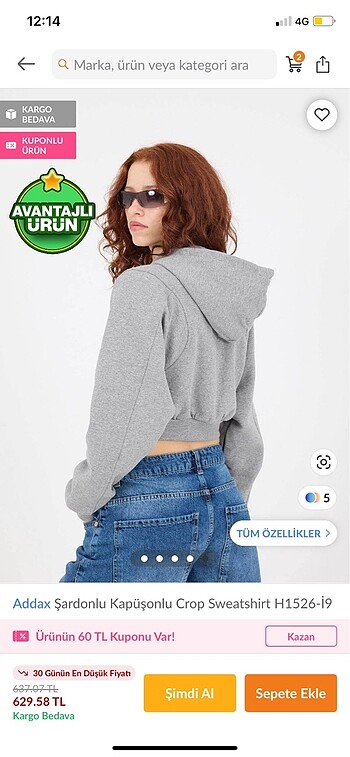 s Beden Addax crop sweat