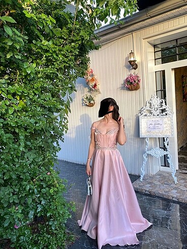 m Beden Abiye elbise prenses model
