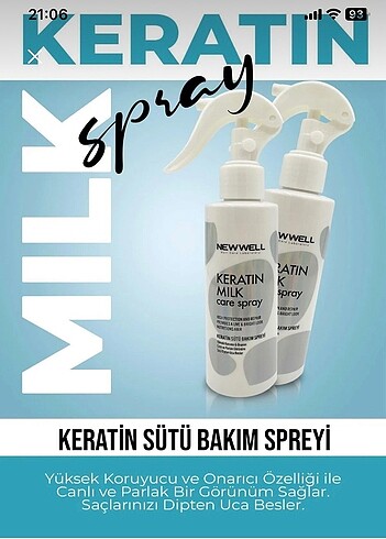 Keratin sütü bakım spreyi - Görsel 2