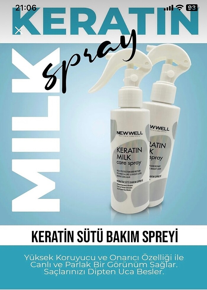 Keratin sütü bakım spreyi - Görsel 2