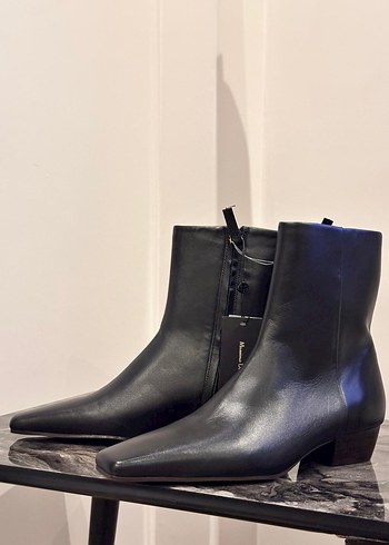 38 Beden siyah Renk Siyah Deri Stiletto Topuklu Kadın Bot