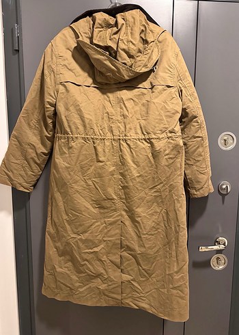 Stradivarius Bej Uzun Kadın Parka - Görsel 6