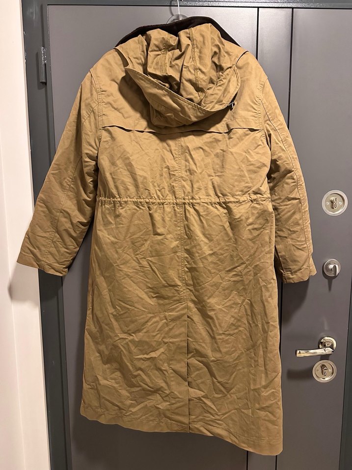 Stradivarius Bej Uzun Kadın Parka - Görsel 4