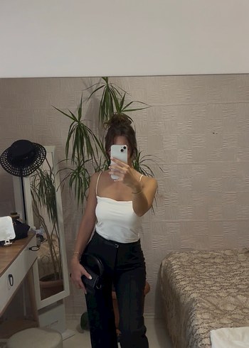 Zara nervür dikişli siyah pantolon