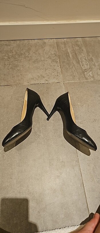 Koton Siyah Deri stiletto