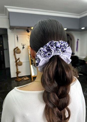Accessorize  Lila Cicekli Saten Sac Lastigi