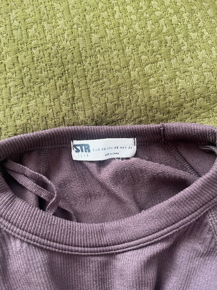 Kadın Kahverengi Uzun Kollu Crop Bluz - Görsel 4