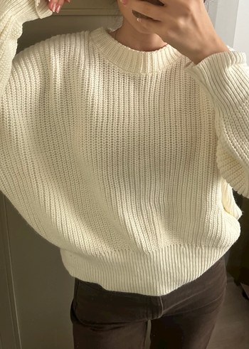 Bej/krem kazak - Görsel 2