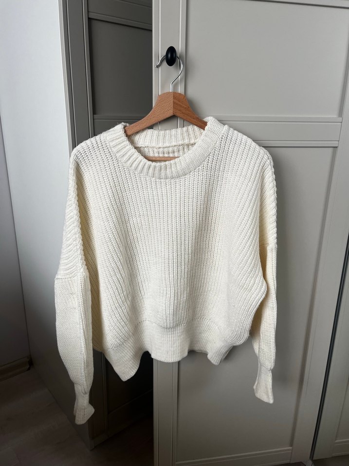 Bej/krem kazak - Görsel 4