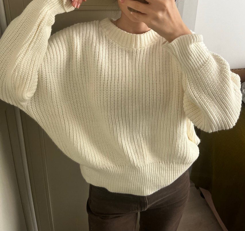 Bej/krem kazak - Görsel 2