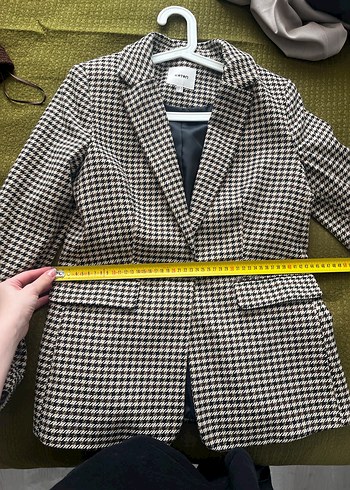 Koton Ekoseli Blazer Ceket - Görsel 6