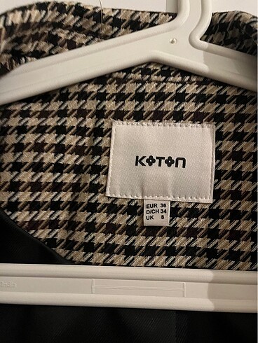 Koton Ekoseli Blazer Ceket - Görsel 4
