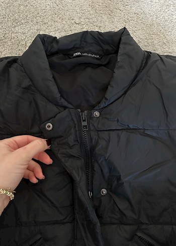 Zara crop sisme ceket - Görsel 2