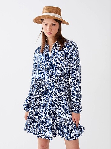 LC Waikiki mavi beyaz elbise - Görsel 7