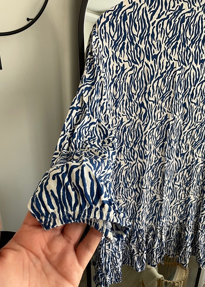 LC Waikiki mavi beyaz elbise - Görsel 5