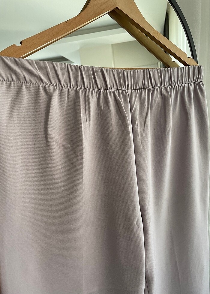 Kumaş bol paça pantolon - Görsel 3