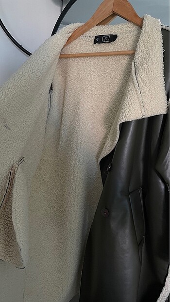 İçi kürk deri kaban - Görsel 6