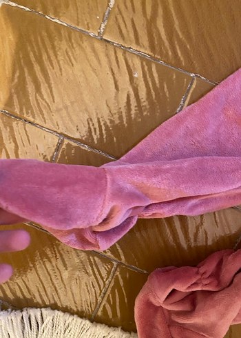 Civil Pembe Bağlama Desenli Fermuarlı Bebek Kız Tulumu