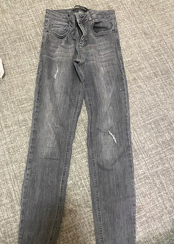 Gri Kadın Denim Pantolon