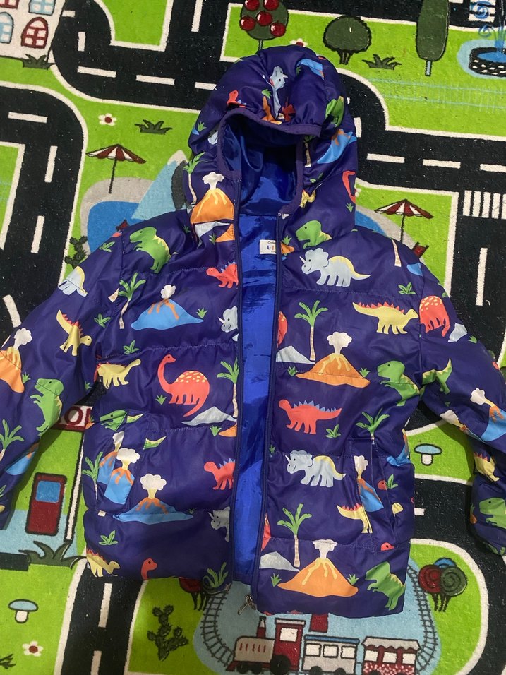 Renkli Leopar Desenli Erkek Bebek Mont - Görsel 2