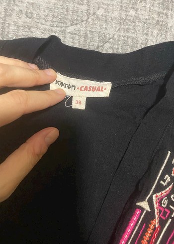 Kadın Siyah Bağlamalı Salaş Kot Pantolon - Görsel 5