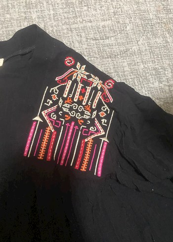 Kadın Siyah Bağlamalı Salaş Kot Pantolon - Görsel 4