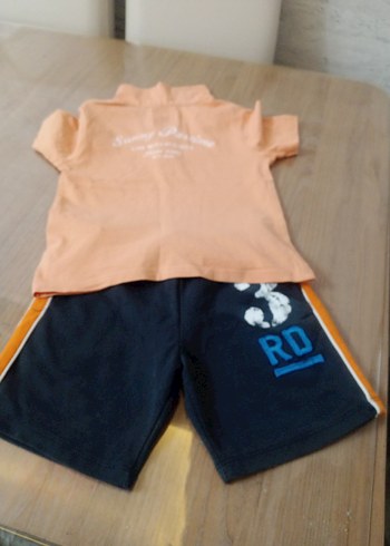 Zara Turuncu Bebek Erkek Takım, Kısa Kollu, Rahat Kesim