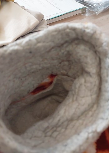 Kız Çocuk Renkli Kareli Sıcak Ev Patiği - Görsel 5