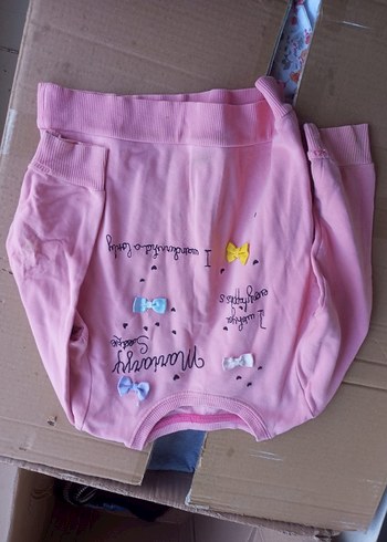 Pembe Baskılı kız çocuk kazakFiyonk Detaylı - Görsel 3