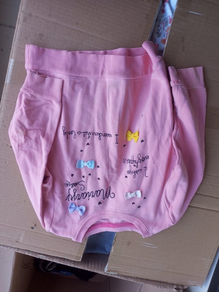 Pembe Baskılı kız çocuk kazakFiyonk Detaylı - Görsel 3