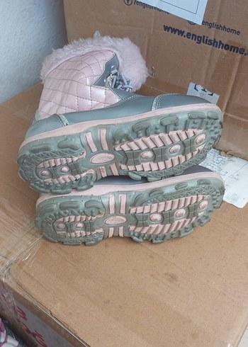 Pembe Gri Kürklü Kız Botu - Görsel 5