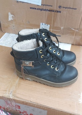 Kız Çocuk Siyah Kürklü Kauçuk Bot - Görsel 8