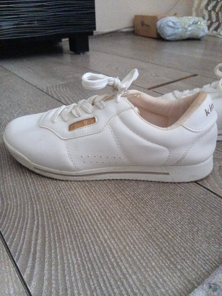 Beyaz Kadın Dolgu Topuk Spor Ayakkabı - Görsel 4