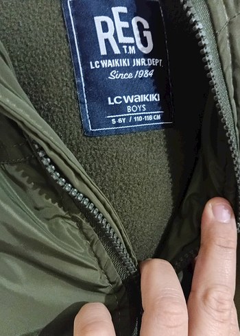 Erkek Çocuk Kemerli Koyu Yeşil Mont - Görsel 2