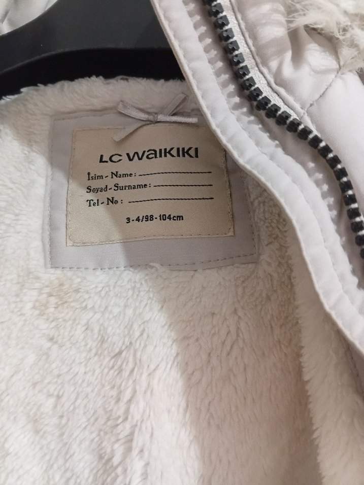 Kız Çocuk Gri Suni Kürklü Mont - Görsel 5