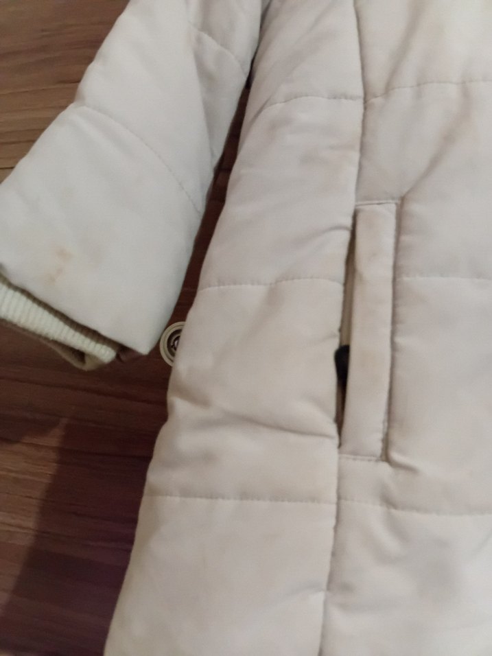 Kız Çocuk Gri Suni Kürklü Mont - Görsel 2