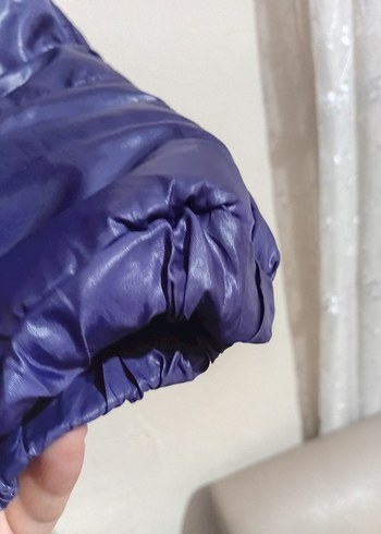 Kadın Parlak Mavi Street Style Kış Montu - Görsel 2