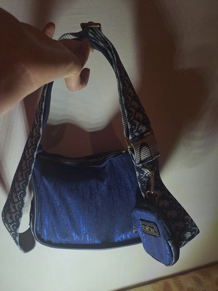 Dior Lacivert Fermuarlı Kadın Çanta - Görsel 5