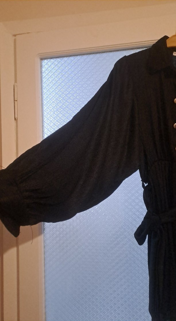 Siyah Mini Gomlek Yaka  Elbise - Görsel 2