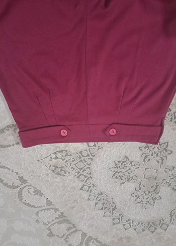 Fusya ispanyol Silky Kumaş Pantolon - Görsel 2