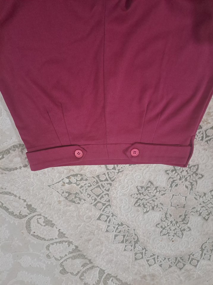 Fusya ispanyol Silky Kumaş Pantolon - Görsel 2