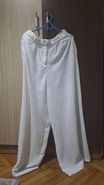 Ltb sonil kumas beyaz plazzo pantolon