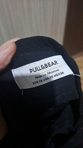 xs Beden Pull and bear siyah keten pantolon