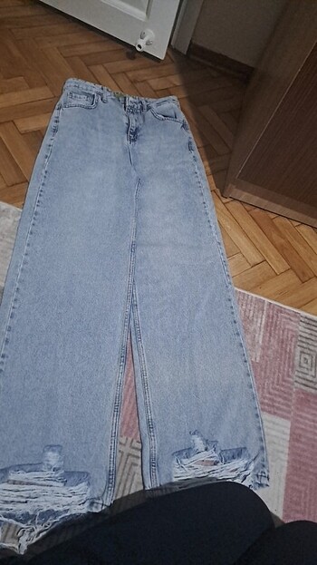 27 Beden mavi Renk Yüksek bel kot pantolon