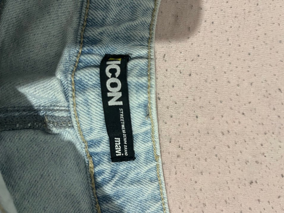 Kadın Pastel Mavi Mini Denim Şort - Görsel 4