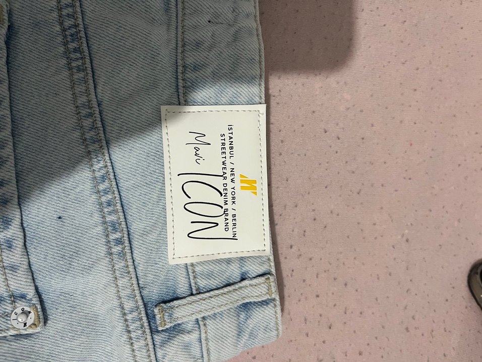 Kadın Pastel Mavi Mini Denim Şort - Görsel 3