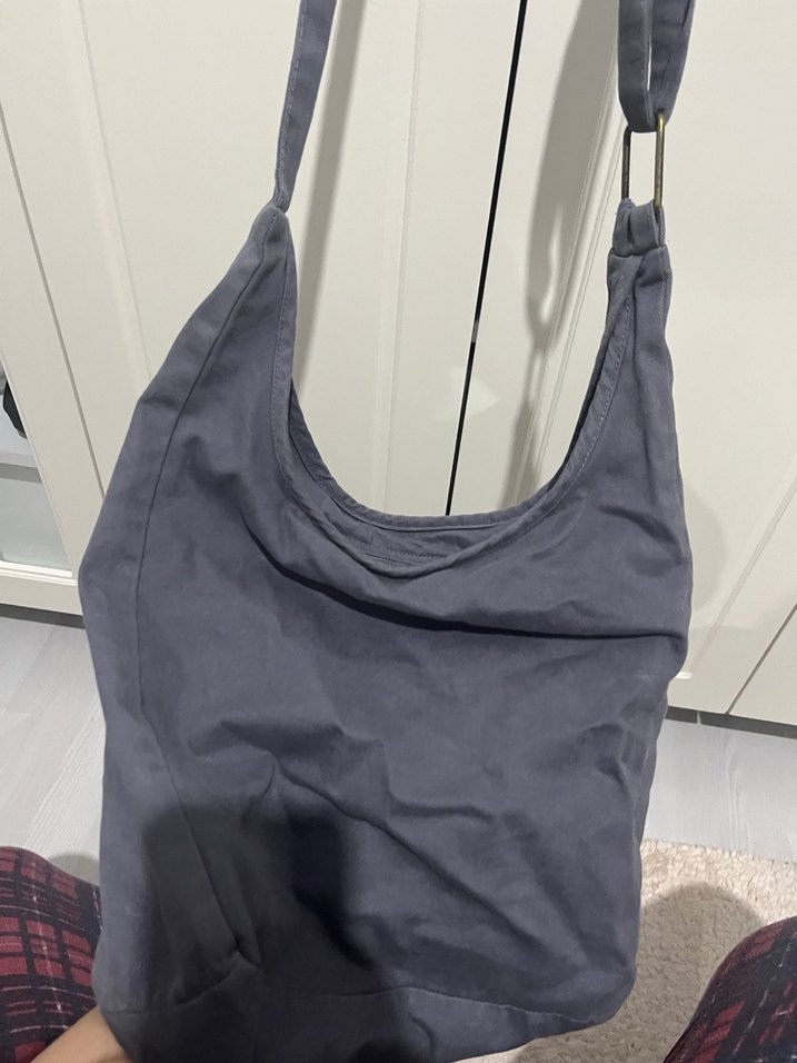 Lacivert Kot Kadın Çanta - Görsel 2